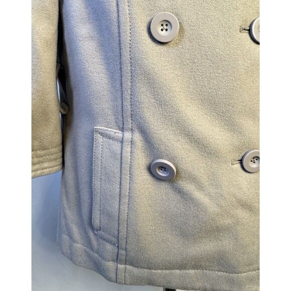 Old Navy Soft Neutral Beige Wool Blend Peacoat Wide Collar Classic Womans XS - Picture 5 of 9